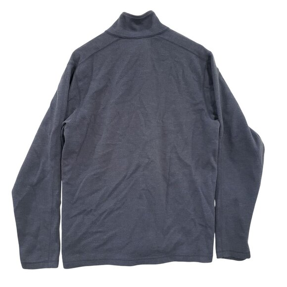 Eddie Bauer Mens Navy 1/4 Zip Pullover Sweater L Tall Casual Outdoor Layering - Picture 2 of 5